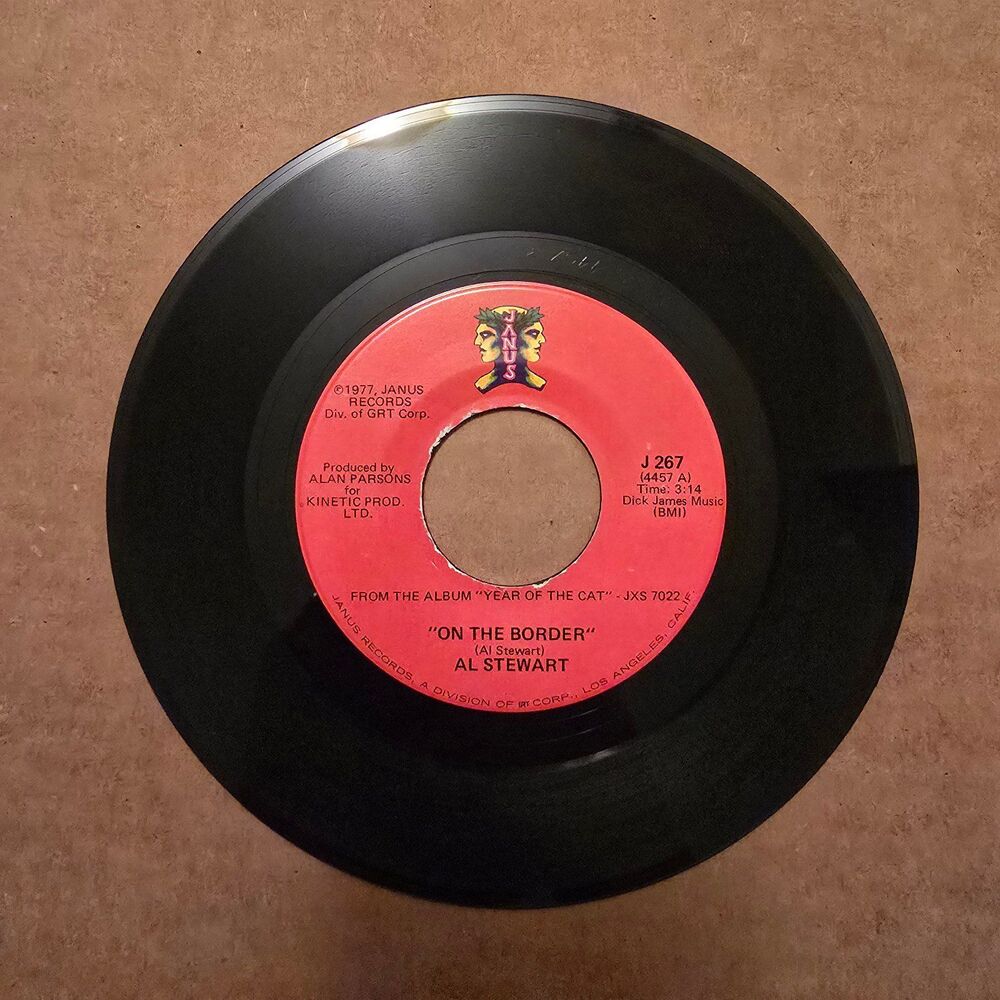 Al Stewart On the border / flying sorcery 1977 vinyl 45 record